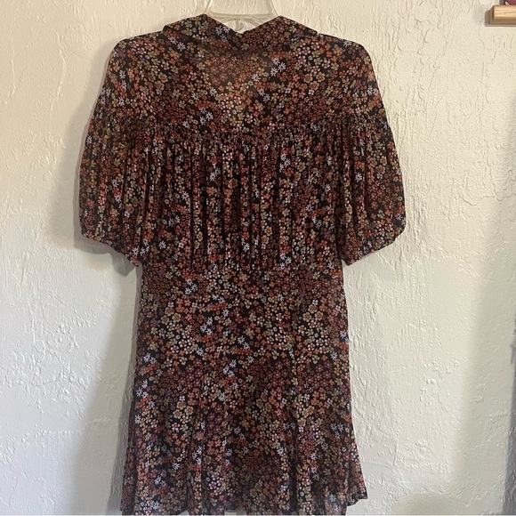 𝅺FREE People Bonnie Floral Mini Dress Size S - Picture 7 of 12